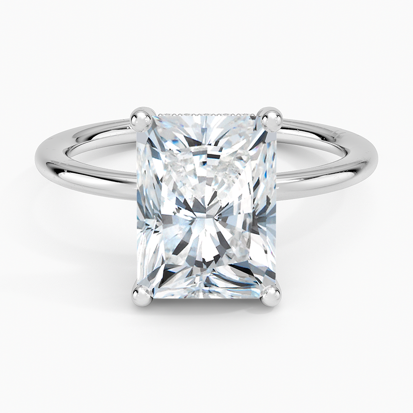 3.10 Radiant Kesim Hidden Halo Tasarım Tektaş Laboratuvar Pırlanta Yüzük - Melara