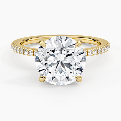 1.60 Carat Princess Halo Design Solitaire Lab Diamond Ring 18K - Florina 