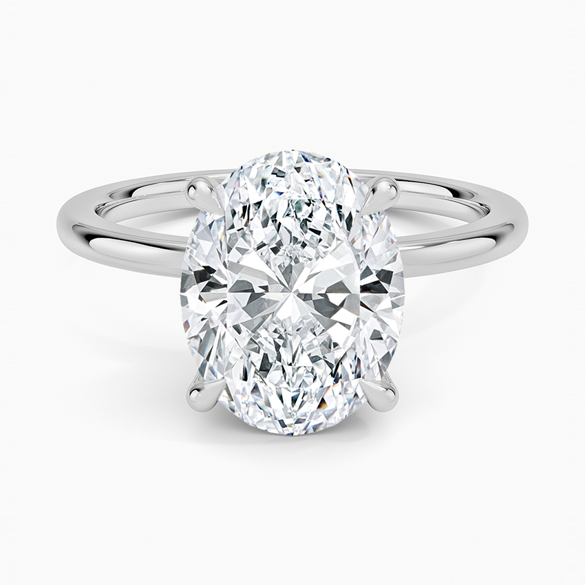 1.60 Carat Princess Halo Design Solitaire Lab Diamond Ring 18K - Florina 