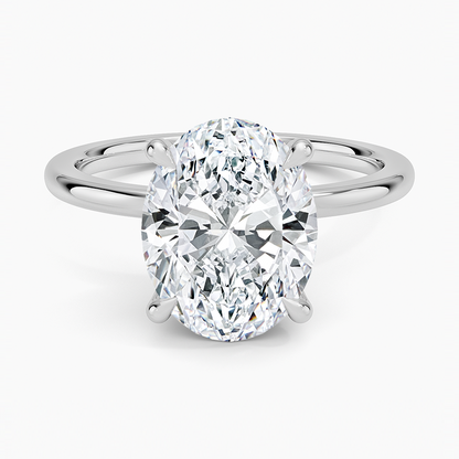 1.60 Carat Princess Halo Design Solitaire Lab Diamond Ring 18K - Florina 