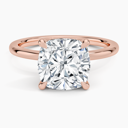 1.60 Carat Princess Halo Design Solitaire Lab Diamond Ring 18K - Florina 