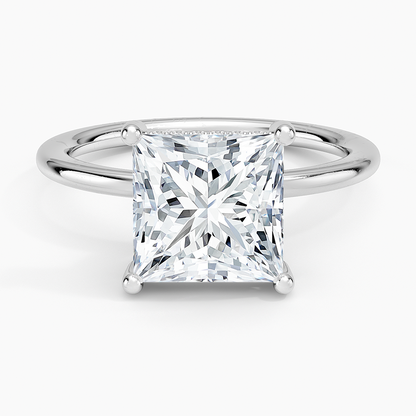 3.10 Prenses Kesim Hidden Halo Tasarım Tektaş Laboratuvar Pırlanta Yüzük - Melara