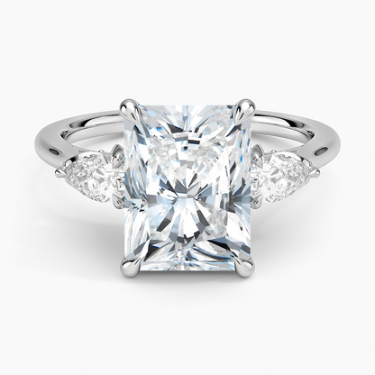 1.60 Carat Princess Halo Design Solitaire Lab Diamond Ring 18K - Florina 