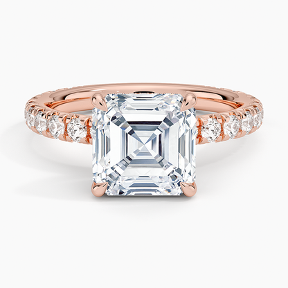 1.60 Carat Princess Halo Design Solitaire Lab Diamond Ring 18K - Florina 