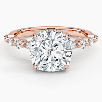 1.60 Carat Princess Halo Design Solitaire Lab Diamond Ring 18K - Florina 
