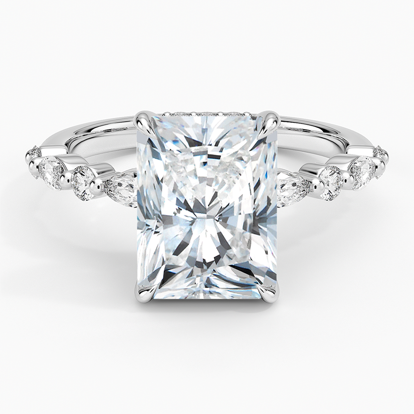 1.60 Carat Princess Halo Design Solitaire Lab Diamond Ring 18K - Florina 