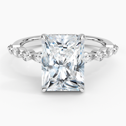 1.60 Carat Princess Halo Design Solitaire Lab Diamond Ring 18K - Florina 