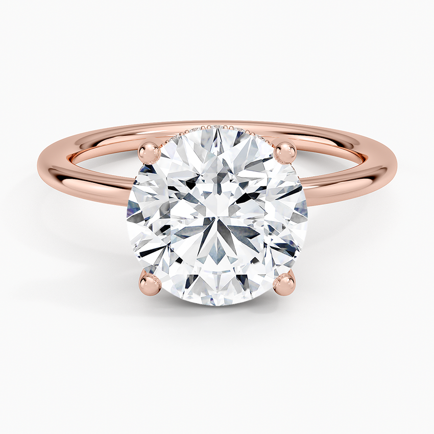 3.10 Hidden Halo Tasarım Tektaş Laboratuvar Pırlanta Yüzük - Melara