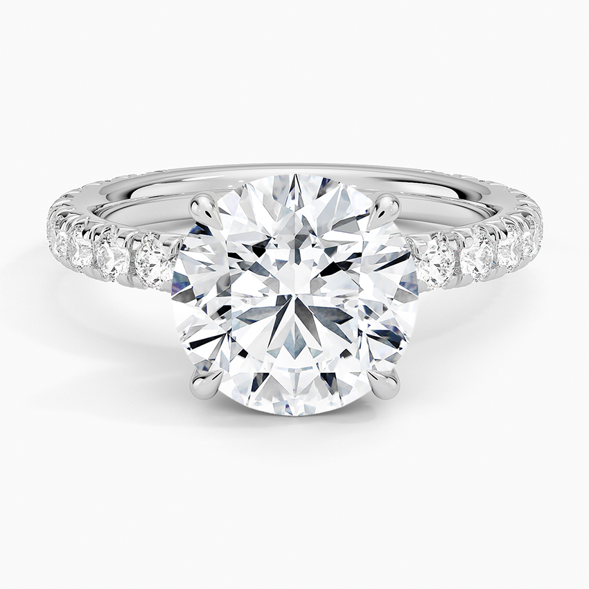 3.75 Karat Hidden Halo Tasarım Tektaş Laboratuvar Pırlanta Yüzük 18K  - Selora - Bold Diamonds