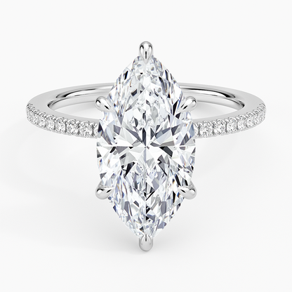 1.60 Carat Princess Halo Design Solitaire Lab Diamond Ring 18K - Florina 