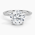 3.25 Karat Hidden Halo Tasarım Tektaş Laboratuvar Pırlanta Yüzük 18K  - Melora - Bold Diamonds