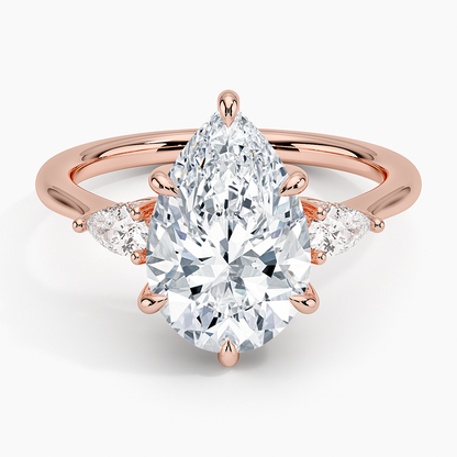 1.60 Carat Princess Halo Design Solitaire Lab Diamond Ring 18K - Florina 