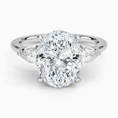 1.60 Carat Princess Halo Design Solitaire Lab Diamond Ring 18K - Florina 