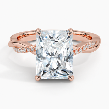 1.60 Carat Princess Halo Design Solitaire Lab Diamond Ring 18K - Florina 