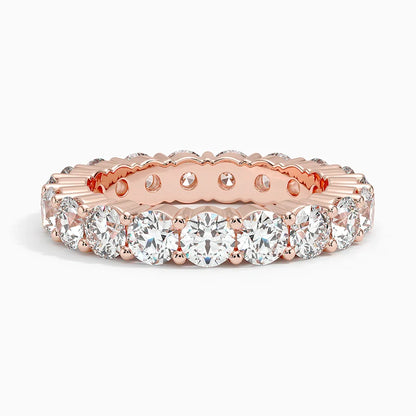 Tam Tur 3,00 Karat Yuvarlak Kesim Laboratuvar Pırlanta Yüzük 18K - Bold Diamonds