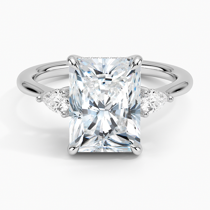1.60 Carat Princess Halo Design Solitaire Lab Diamond Ring 18K - Florina 