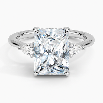 1.60 Carat Princess Halo Design Solitaire Lab Diamond Ring 18K - Florina 