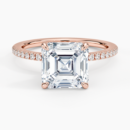 1.60 Carat Princess Halo Design Solitaire Lab Diamond Ring 18K - Florina 