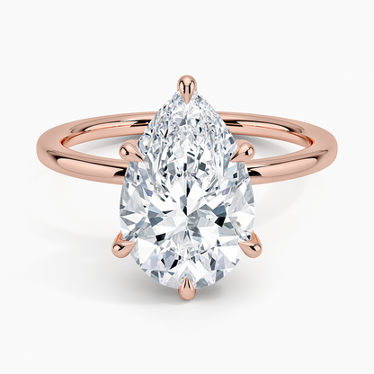 1.60 Carat Princess Halo Design Solitaire Lab Diamond Ring 18K - Florina 