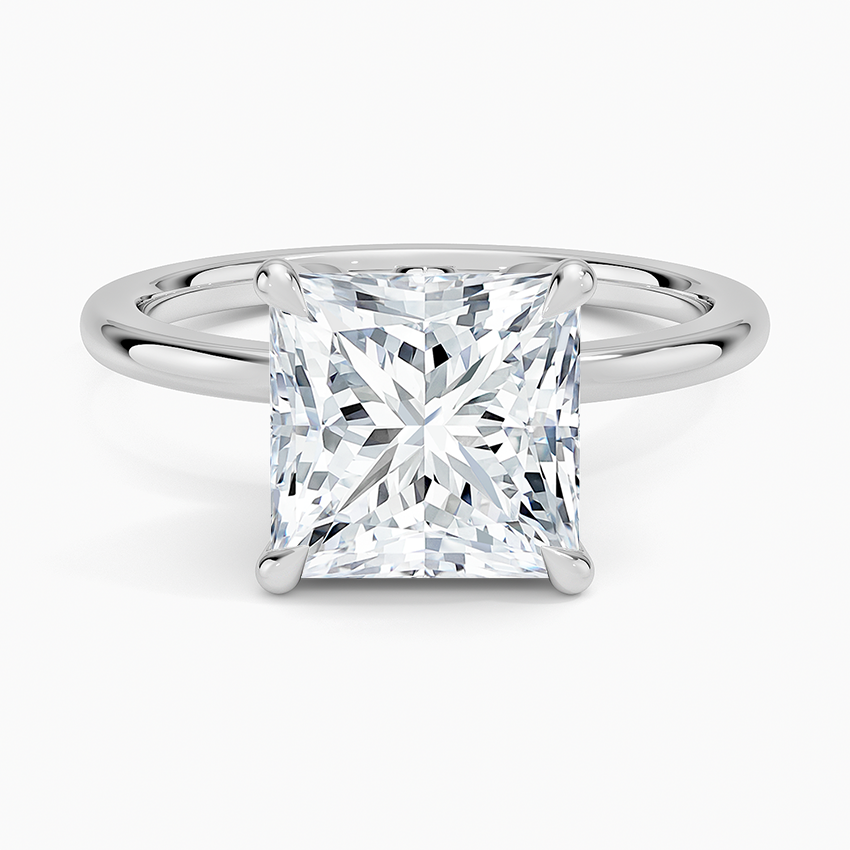1.60 Carat Princess Halo Design Solitaire Lab Diamond Ring 18K - Florina 