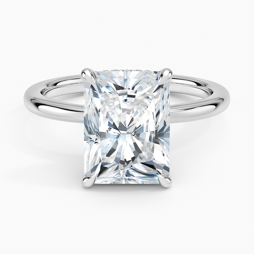 3.15 Radiant Kesim Hidden Halo Tasarım Tektaş Laboratuvar Pırlanta Yüzük - Vilora