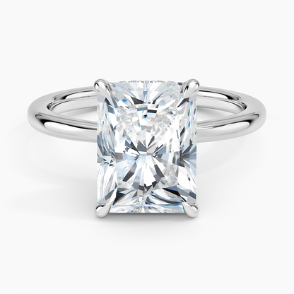 3.15 Radiant Kesim Hidden Halo Tasarım Tektaş Laboratuvar Pırlanta Yüzük - Vilora