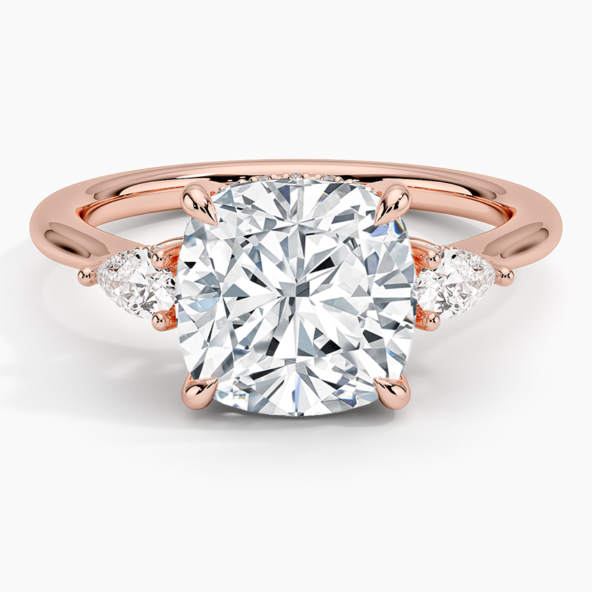 1.60 Carat Princess Halo Design Solitaire Lab Diamond Ring 18K - Florina 
