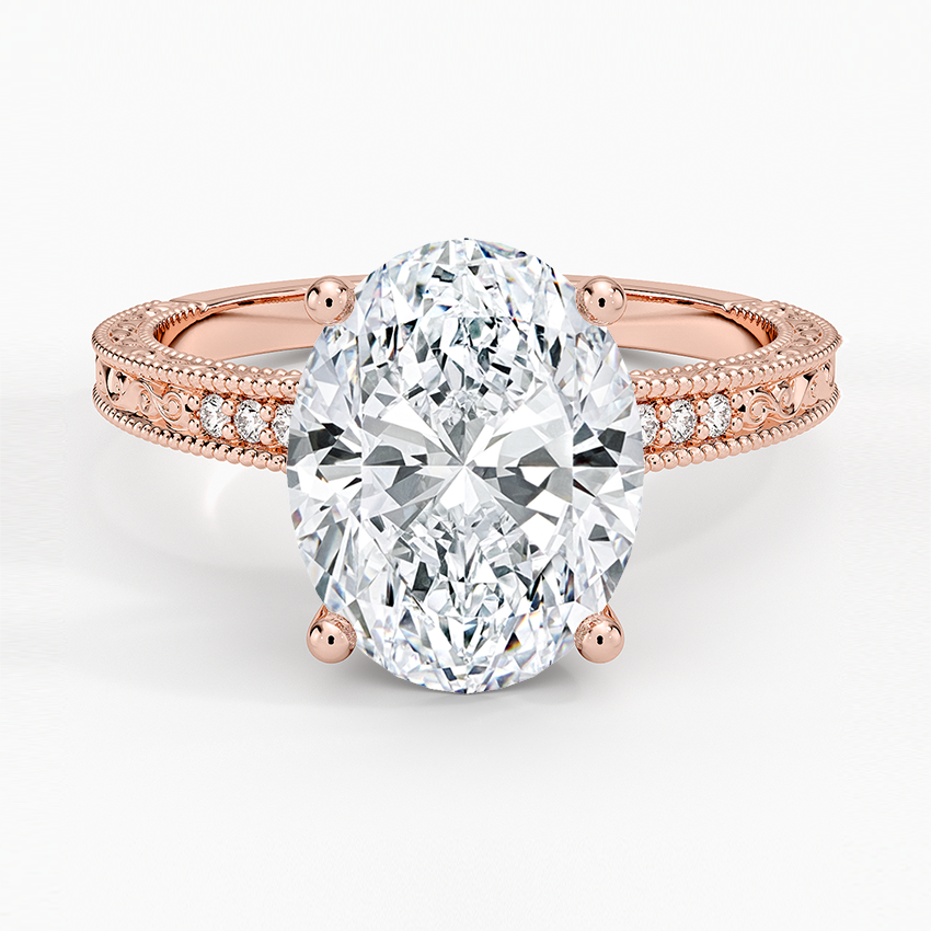 3.15 Oval Kesim Hidden Halo Tasarım Tektaş Laboratuvar Pırlanta Yüzük  - Silora