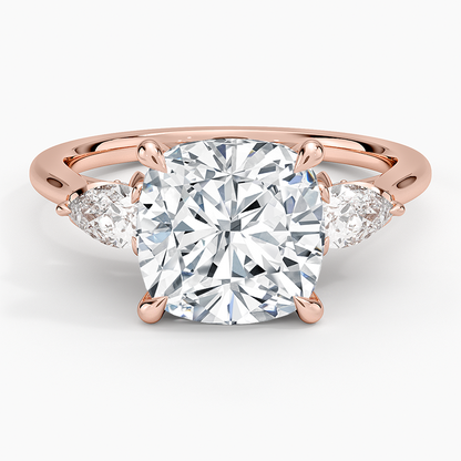 1.60 Carat Princess Halo Design Solitaire Lab Diamond Ring 18K - Florina 