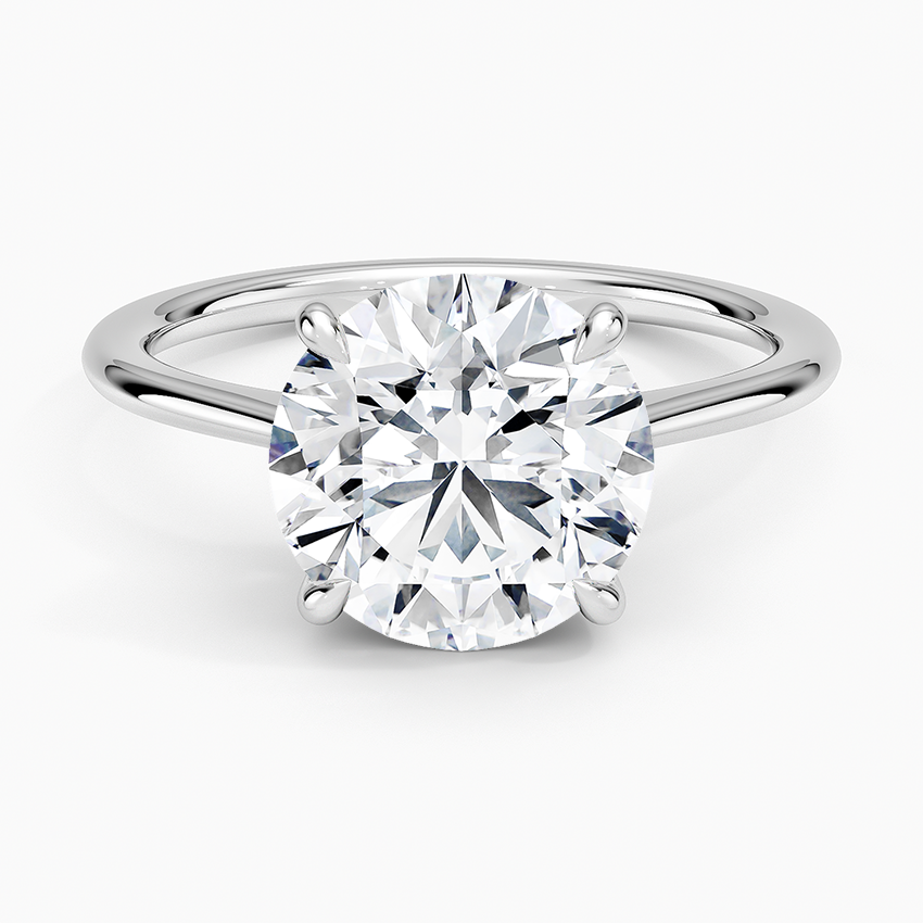 3.10 Karat Yuvarlak Kesim Hidden Halo Tasarım Tektaş Laboratuvar Pırlanta Yüzük - Monaco - Bold Diamonds