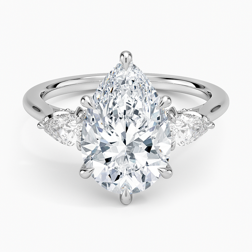 1.60 Carat Princess Halo Design Solitaire Lab Diamond Ring 18K - Florina 