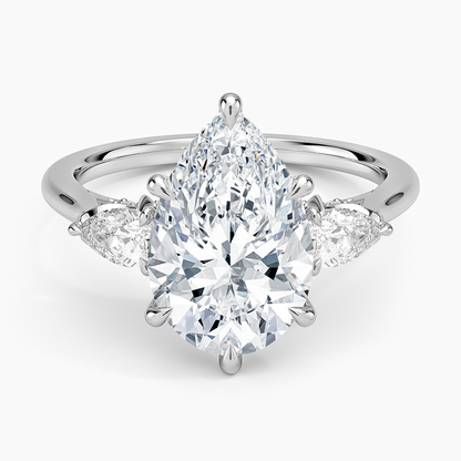 1.60 Carat Princess Halo Design Solitaire Lab Diamond Ring 18K - Florina 