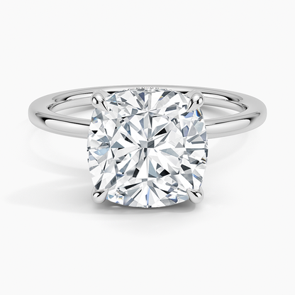 1.60 Carat Princess Halo Design Solitaire Lab Diamond Ring 18K - Florina 