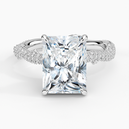 3.75 Radiant Kesim Hidden Halo Tasarım Tektaş Laboratuvar Pırlanta Yüzük - Filara