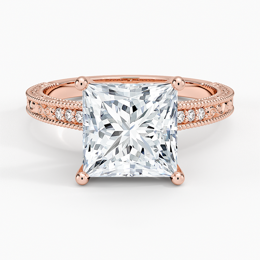 3.15 Prenses Kesim Hidden Halo Tasarım Tektaş Laboratuvar Pırlanta Yüzük - Silora