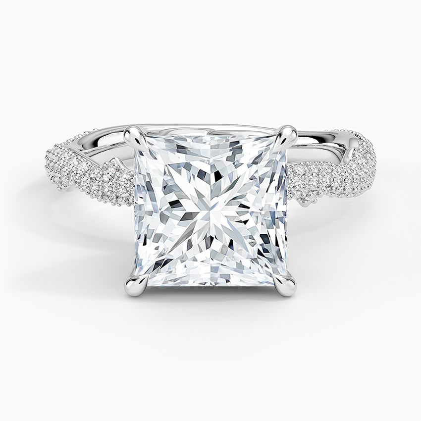 3.75 Prenses Kesim Hidden Halo Tasarım Tektaş Laboratuvar Pırlanta Yüzük - Filara