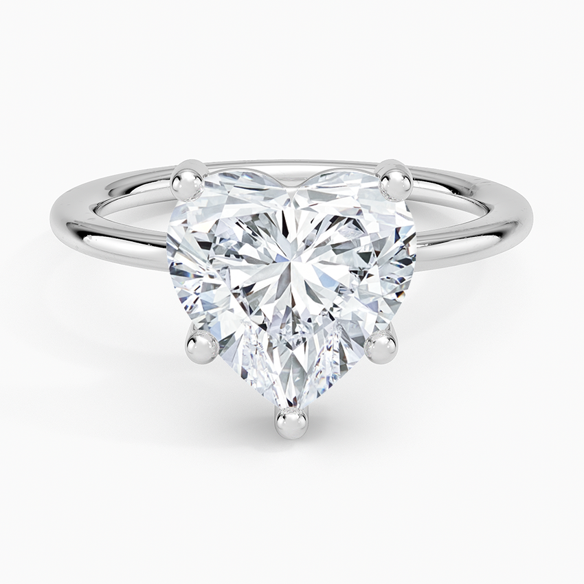 3.10 Kalp Kesim Hidden Halo Tasarım Tektaş Laboratuvar Pırlanta Yüzük - Melara