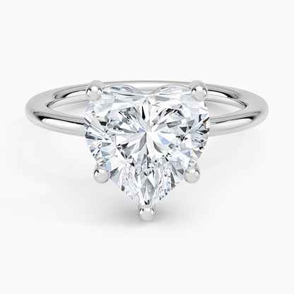 3.10 Kalp Kesim Hidden Halo Tasarım Tektaş Laboratuvar Pırlanta Yüzük - Melara