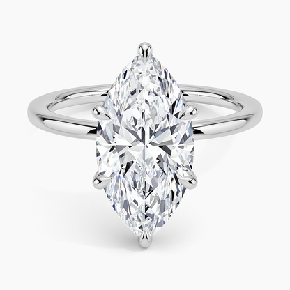 1.60 Carat Princess Halo Design Solitaire Lab Diamond Ring 18K - Florina 