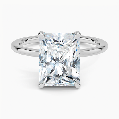 1.60 Carat Princess Halo Design Solitaire Lab Diamond Ring 18K - Florina 