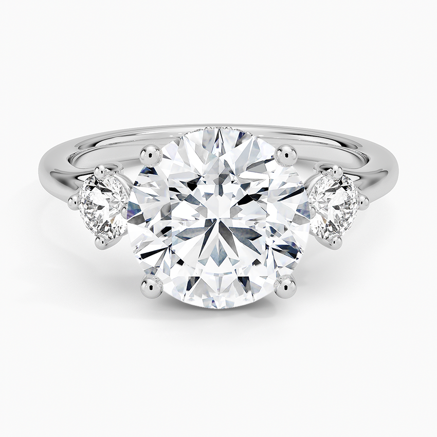3.50 Karat Yuvarlak Kesim Hidden Halo Tasarım Tektaş Laboratuvar Pırlanta Yüzük - Madrid - Bold Diamonds