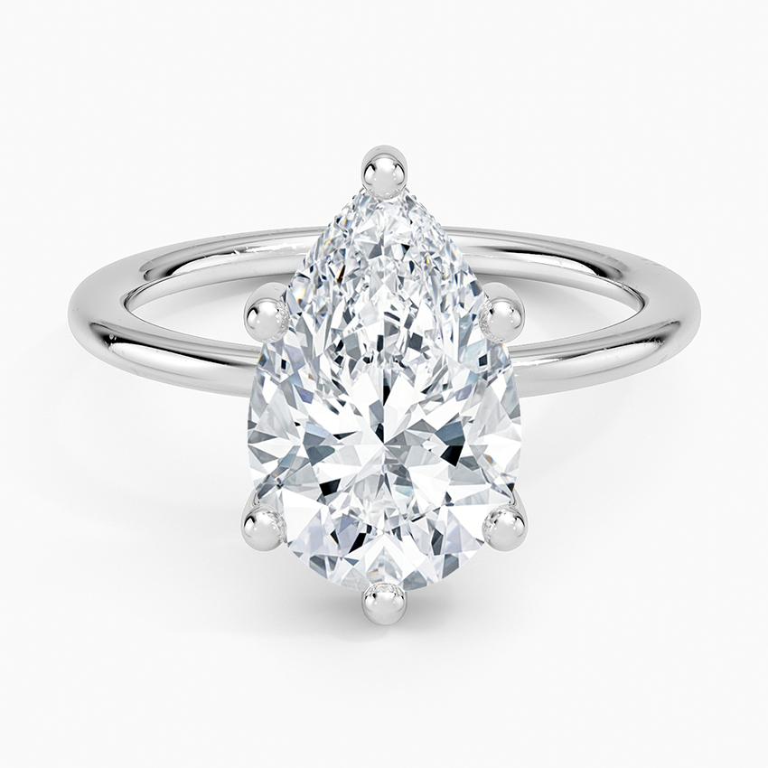 3.10 Damla Kesim Hidden Halo Tasarım Tektaş Laboratuvar Pırlanta Yüzük - Melara