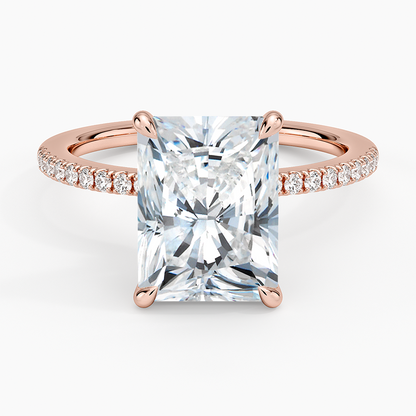 1.60 Carat Princess Halo Design Solitaire Lab Diamond Ring 18K - Florina 