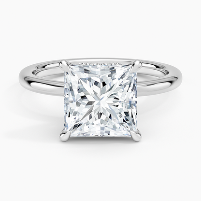 3.15 Prenses Kesim Hidden Halo Tasarım Tektaş Laboratuvar Pırlanta Yüzük - Vilora