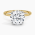 3.10 Karat Hidden Halo Tasarım Tektaş Laboratuvar Pırlanta Yüzük 18K  - Elora - Bold Diamonds