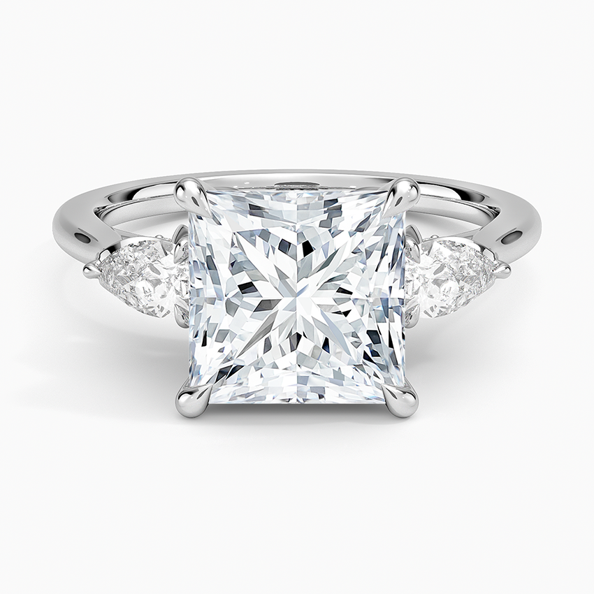 1.60 Carat Princess Halo Design Solitaire Lab Diamond Ring 18K - Florina 