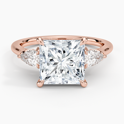 1.60 Carat Princess Halo Design Solitaire Lab Diamond Ring 18K - Florina 