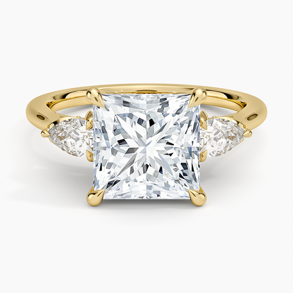 1.60 Carat Princess Halo Design Solitaire Lab Diamond Ring 18K - Florina 