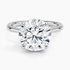 4.10 Karat Hidden Halo Tasarım Tektaş Laboratuvar Pırlanta Yüzük 18K  - Alvora - Bold Diamonds