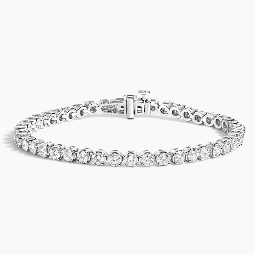 Su Yolu Model 4.00 Karat Yuvarlak Kesim Laboratuvar Pırlanta Bileklik 18K - Bold Diamonds
